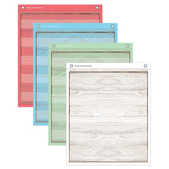 Teacher Created Resources Painted Wood Magnetic Mini Pocket Charts, 14" x 17"